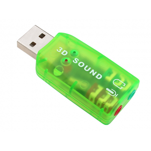 Placa de sunet USB,  2 mufe, Virtual 5.1 Channel, Microfon, USB SOUND ADAPTER